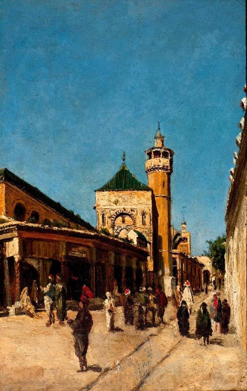 Johann Georg Grimm Street in Tunis Spain oil painting art